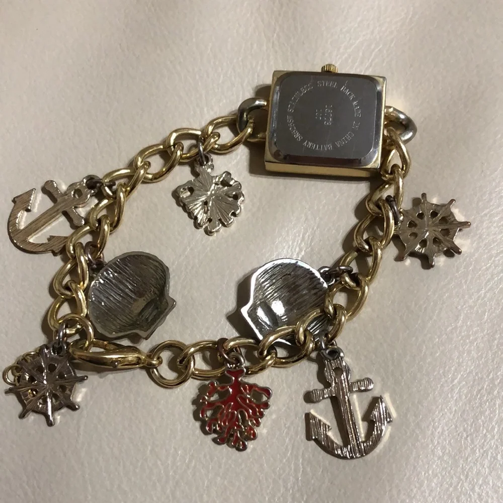 Beautiful Nautical Seashell Charm Bracelet Watch